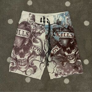 Ed hardy swim trunks shorts